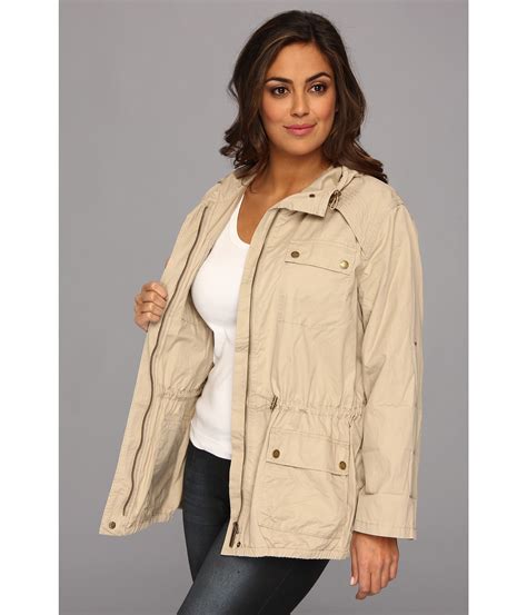 michael michael kors plus hi low hem anorak jacket